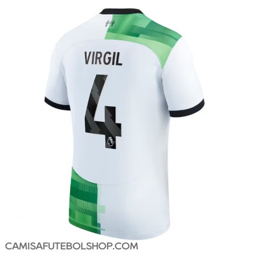 Camisa de time de futebol Liverpool Virgil van Dijk #4 Replicas 2º Equipamento 2023-24 Manga Curta